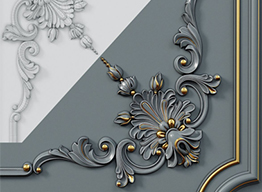 French Gilded Hand-Painting